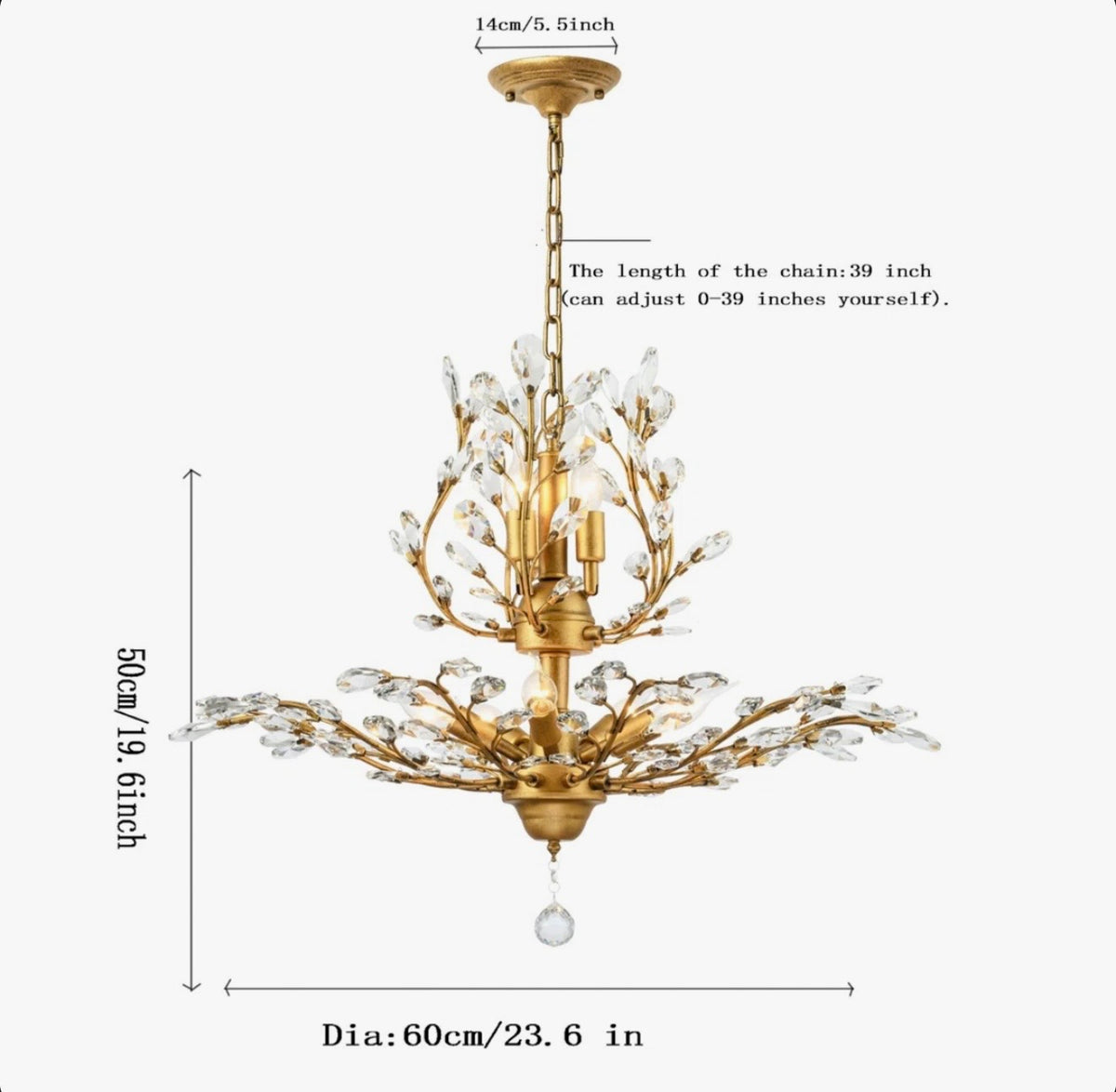 Chandelier - Jamei 7-Light Crystal Chandelier