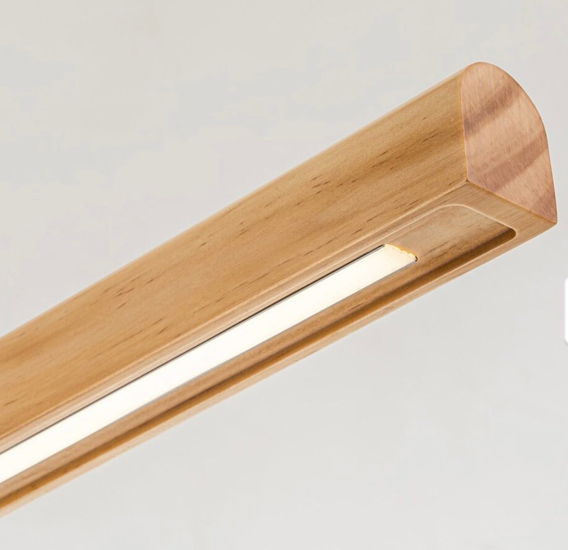 Pendant Light - Starsky 1-Light Wooden Linear Pendant Integrated LED 3000K Kitchen Island Lights 47” Light Wood