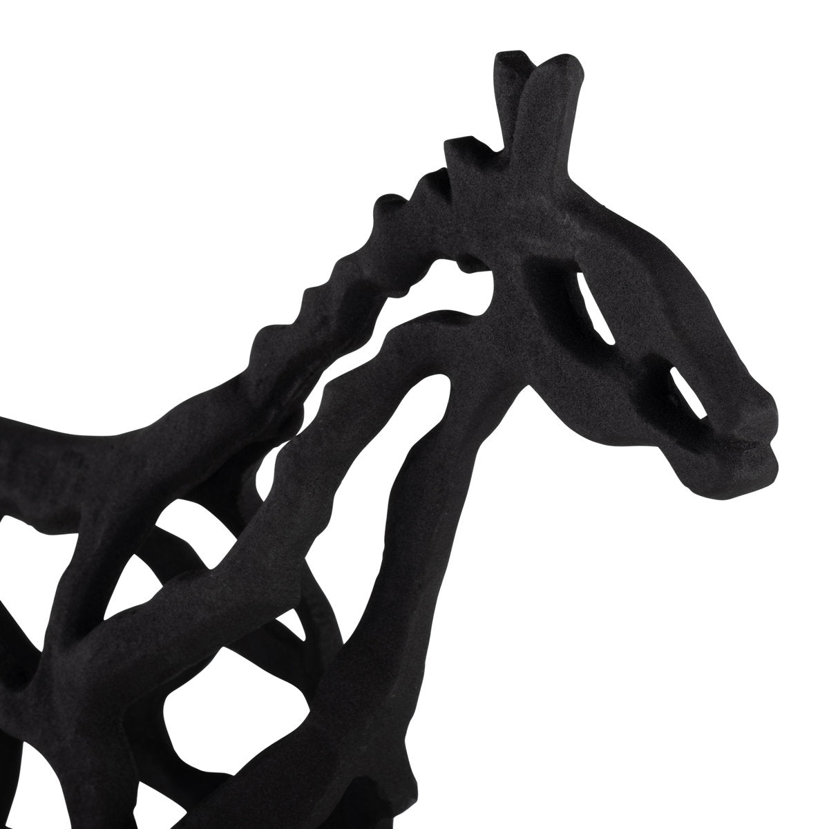 Home Decor - Modern Iron Horse Figurine Abstract Sculptural Art Decor Contemporary Animal Accent Statue