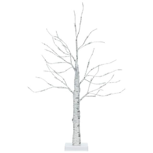 Home Decor - 2' Artificial Pre-Lit White Birch Tree