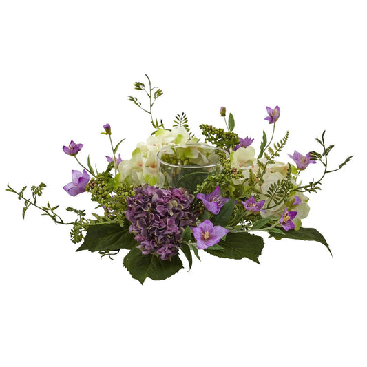 Home Decor - 7" Hydrangea Berry Candelabrum