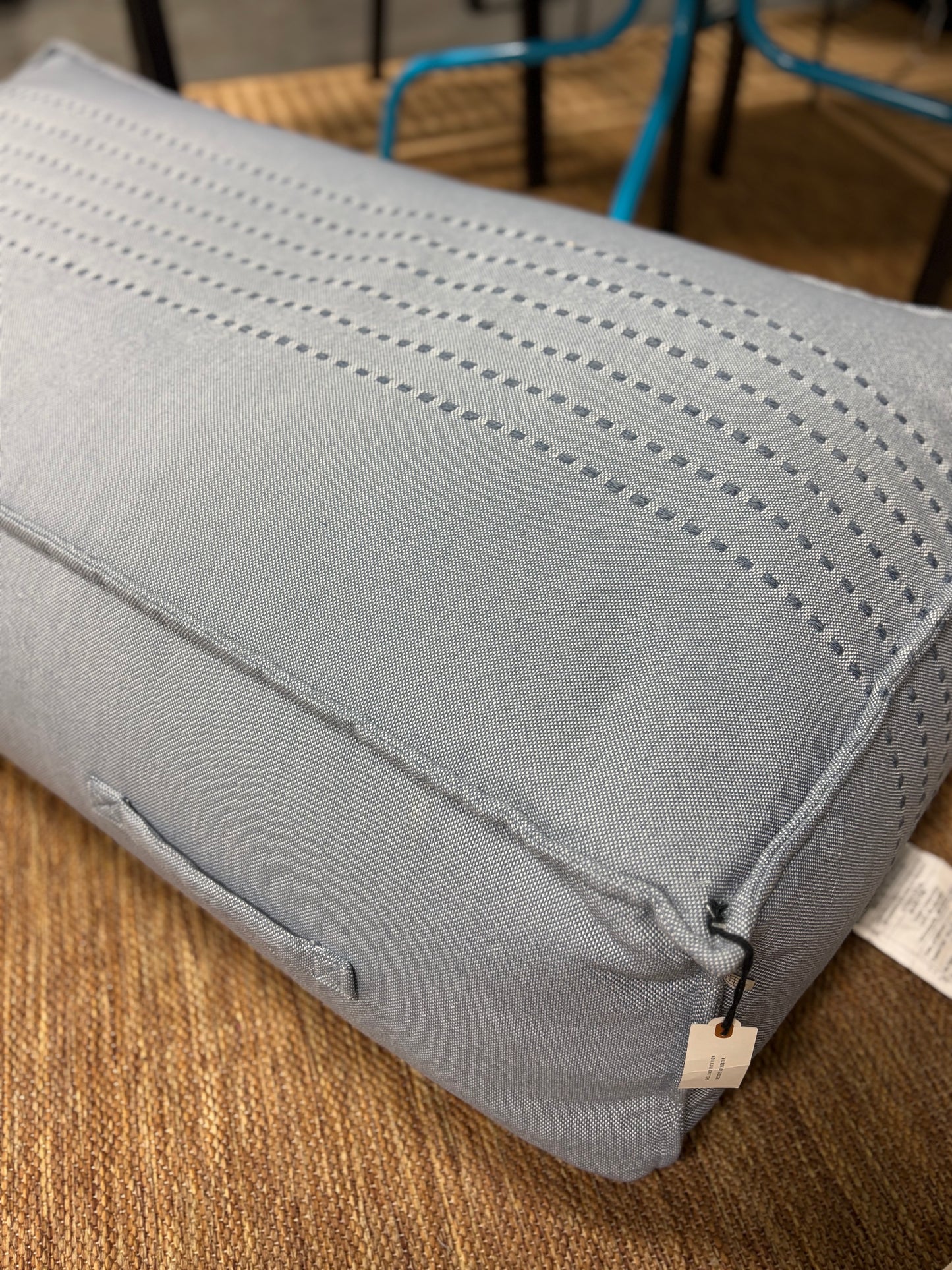 Ottoman - 45” x 22” Indoor Outdoor Ottoman Blue