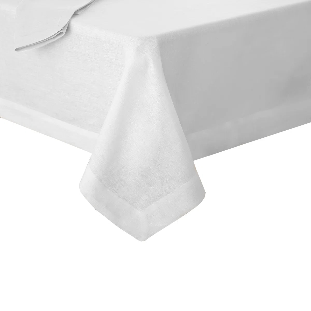Tablecloth - 70" x 126" La Classica White Linen Tablecloth
