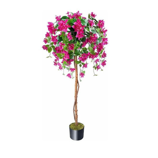Faux Plant - 5 ft. Purple Artificial Bougainvillea Tree