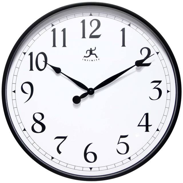 Clock - 18" Black Office Wall Clock