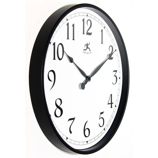 Clock - 18" Black Office Wall Clock