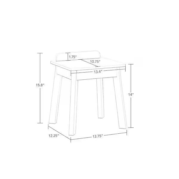 Kid's Chair - Kid's White MDF Chair