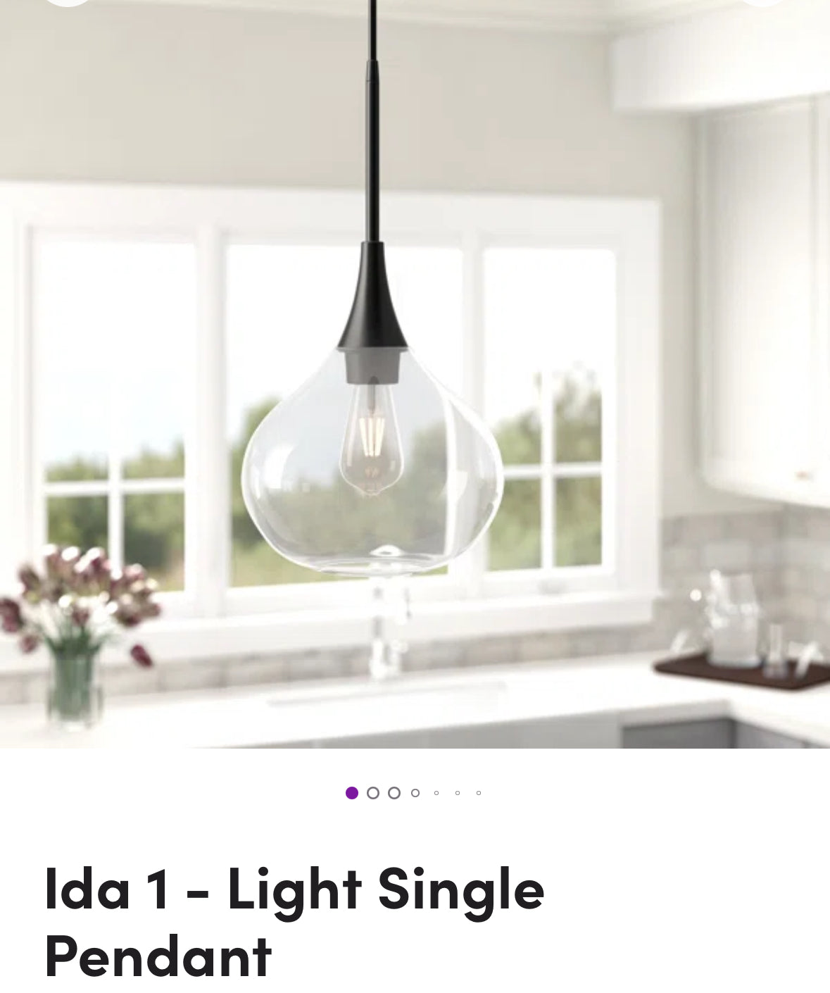 Pendant - Ida 1 Light Pendant - WF