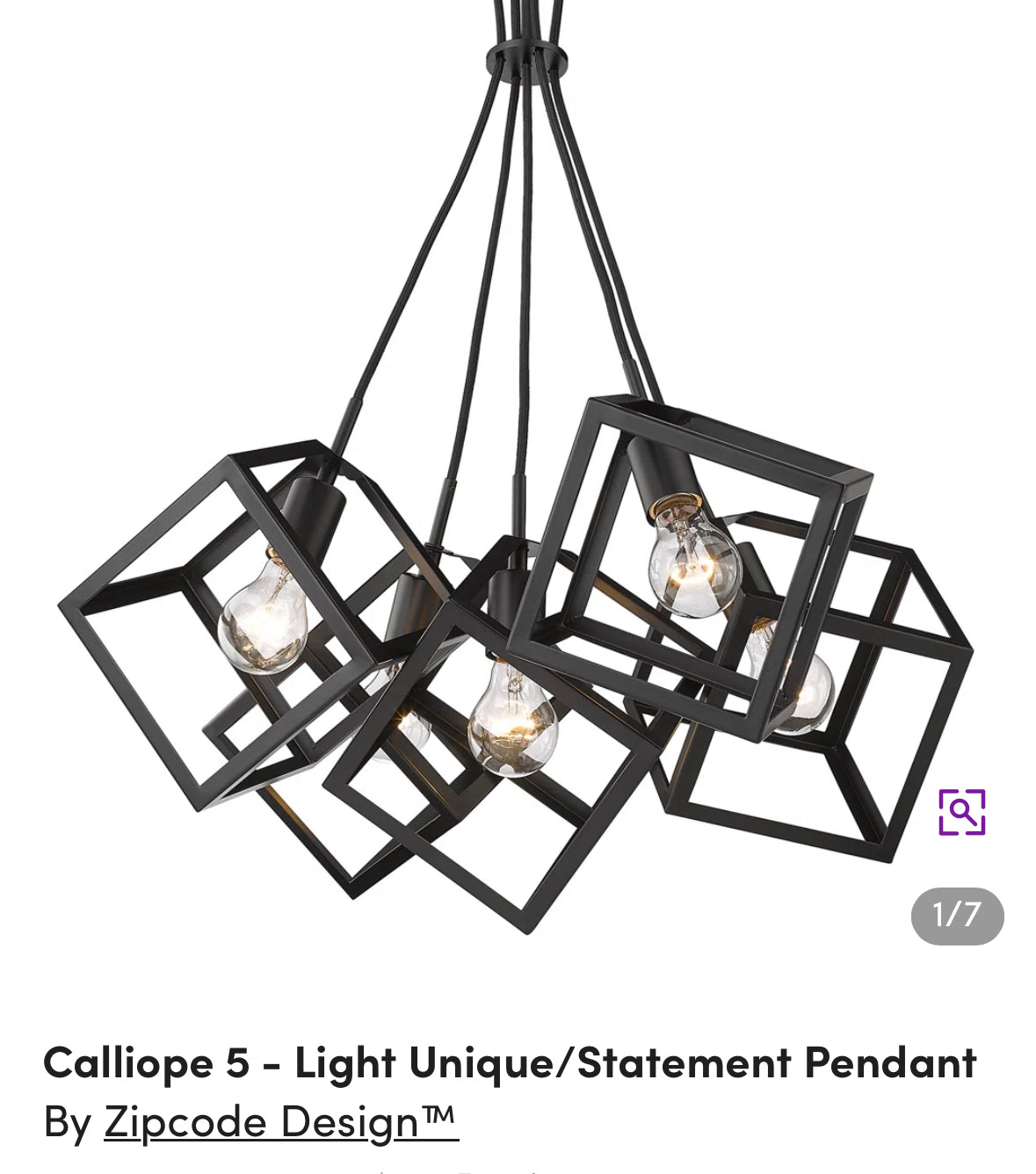 Calliope 5 light Unique Statement Pendant