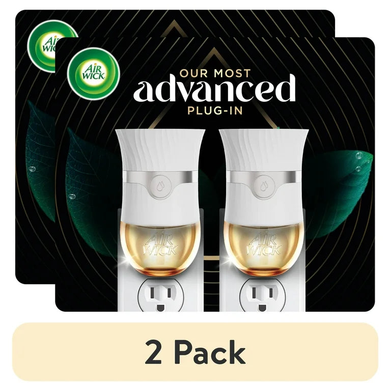 Air Freshner - 2 pack) Air Wick Advanced Plug-in Scented Oil Air Freshener Warmer Devices, 2 Count, White