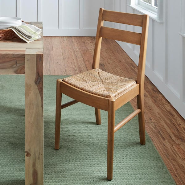Dining chair Set of 2 - Hamlin Natural Woven Dining Chairs in Patina