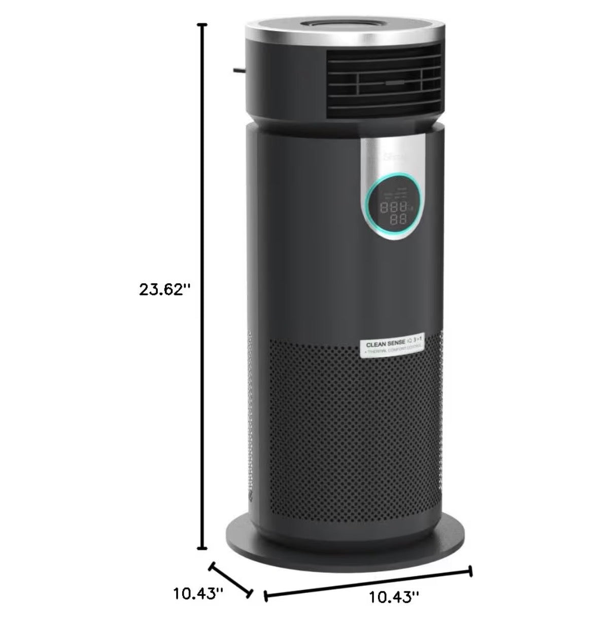 Air Purifier - Shark 3 in 1 Air Purifiers for Home, Bedroom, or Office with HEPA Filter, Small Space Heater and Fan Combo, Filters Smoke, Covers up to 500 Sq Ft, Clean Sense Technology, Heat, Cool and Purify, HC452
