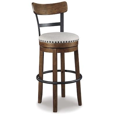 Barstool Set of 3 - Signature Design by Ashley Valebeck Bar Height Brown Swivel Bar Stool