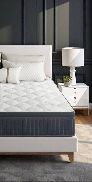 Mattress - Twin Size Medium Hybrid Gel Memory Foam 8 in. Pocket Spring Breathable Hypoallergenic Mattress