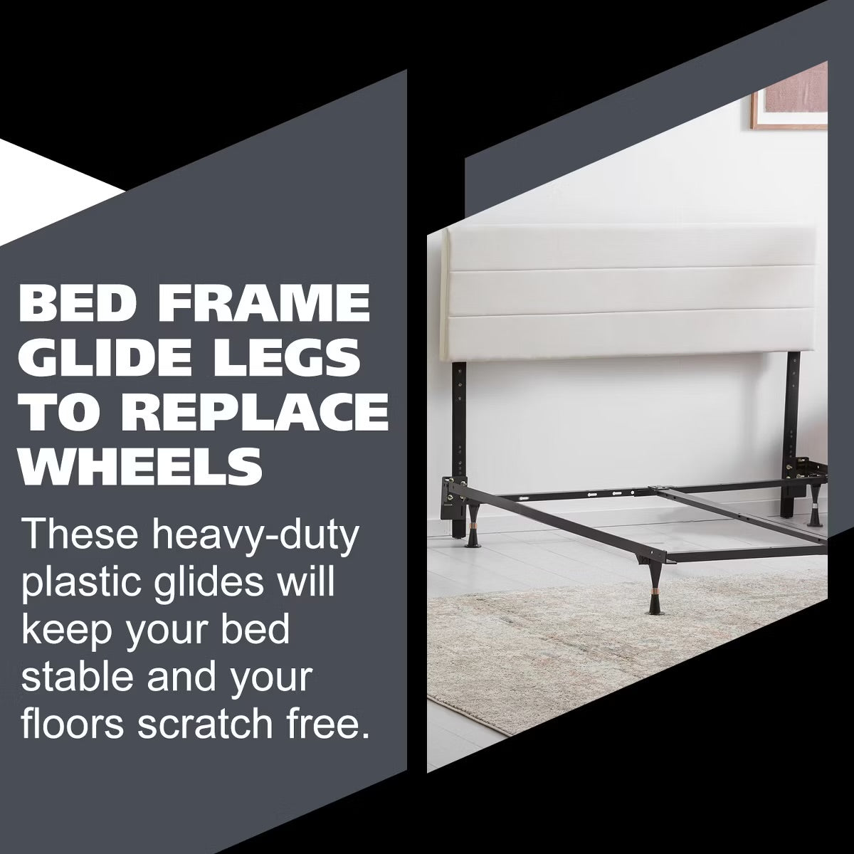 Bed Frame Legs - Hunsicker Plastic Bed Frame Glide Legs to Replace Wheels