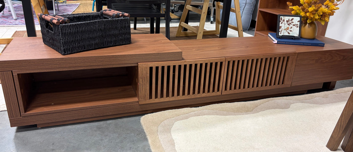 Media Center - Retractable TV Stand up to 103” (some damage please see all photos)