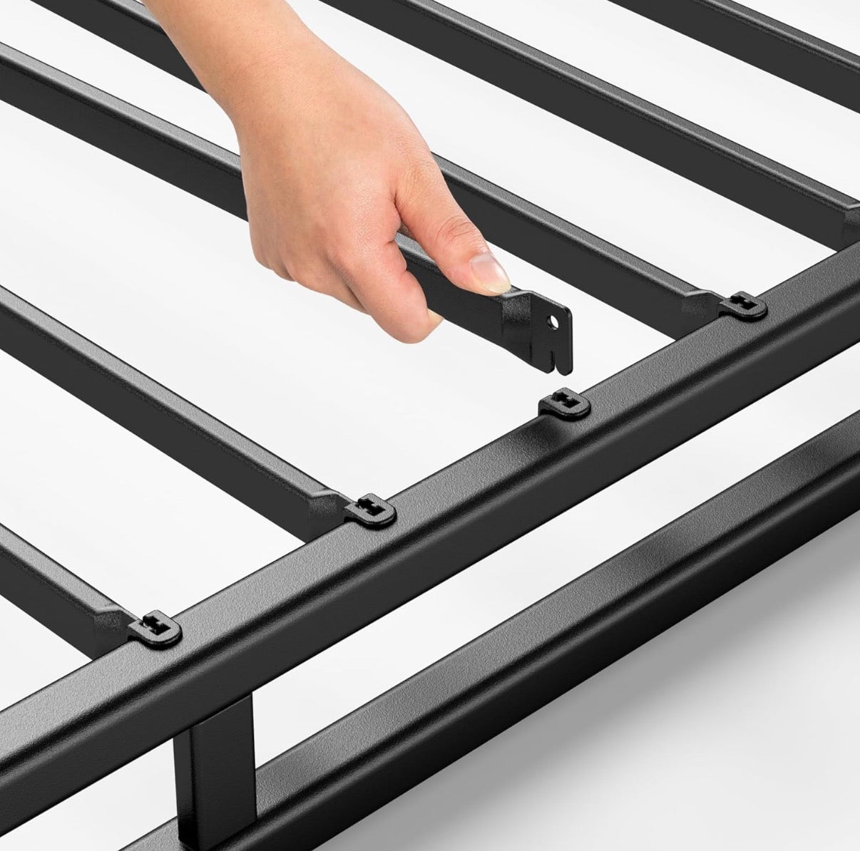 Mattress Support - 4 Inch Box Spring with Cover, Mattress Foundation, White