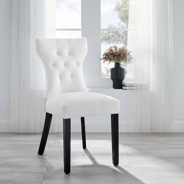 Dining Chair Single -  Silhouette White Dining Side Chair