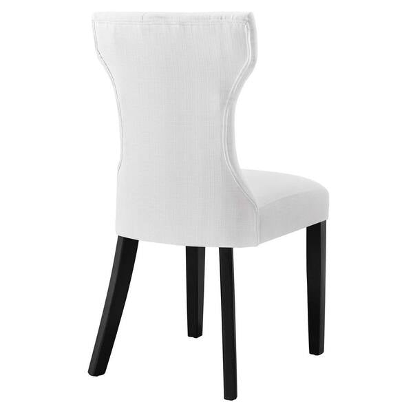 Dining Chair Single -  Silhouette White Dining Side Chair