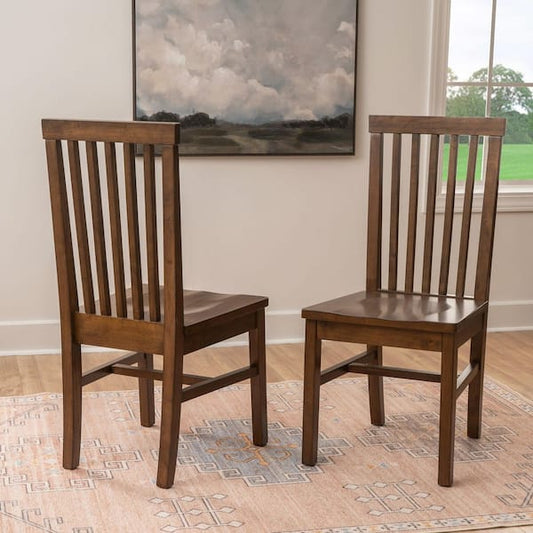 Dining Chair - Terryn Walnut Wood Seat Side Dining Chair
