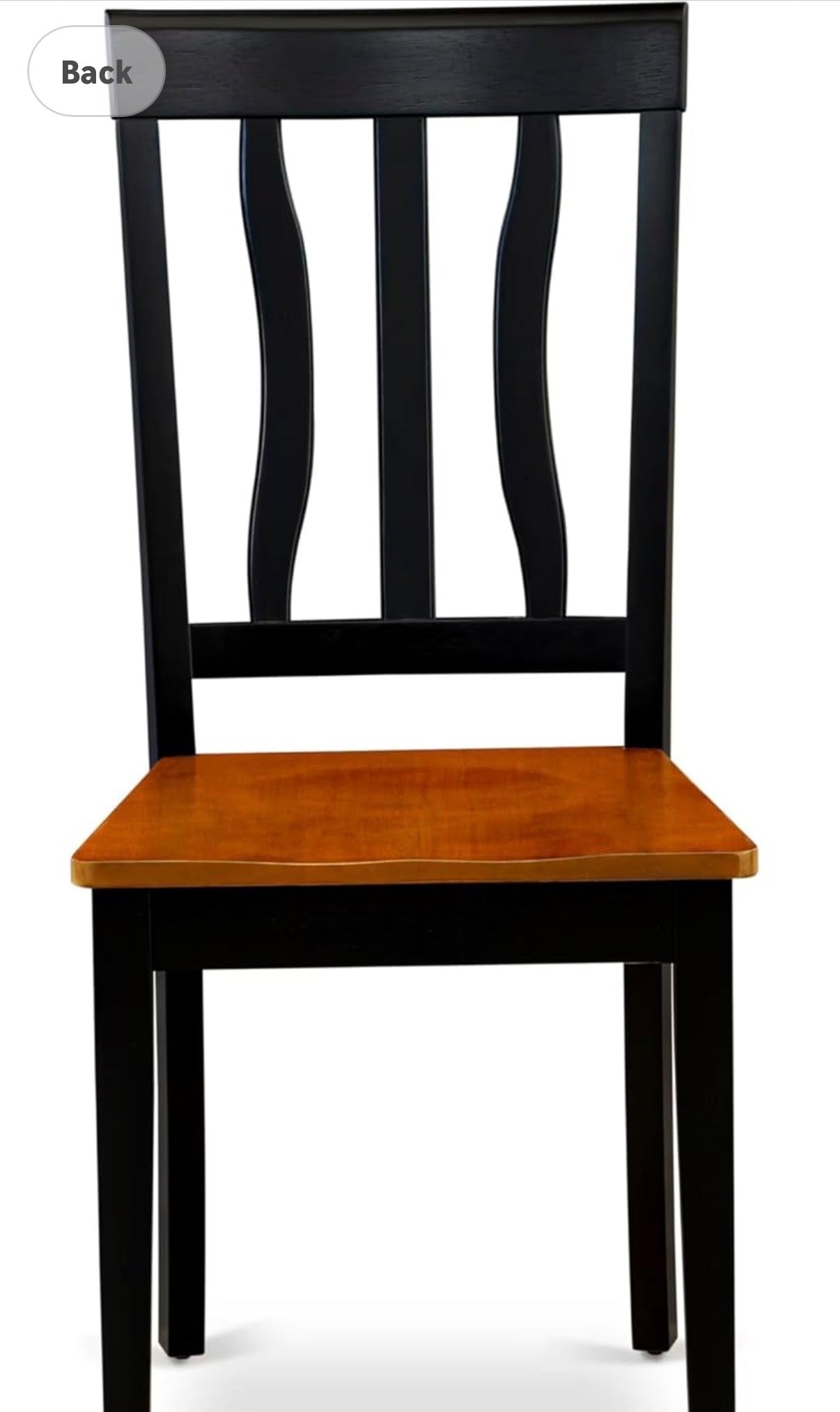 Dining Chairs Set of 2 - East West Furniture Black & Cherry