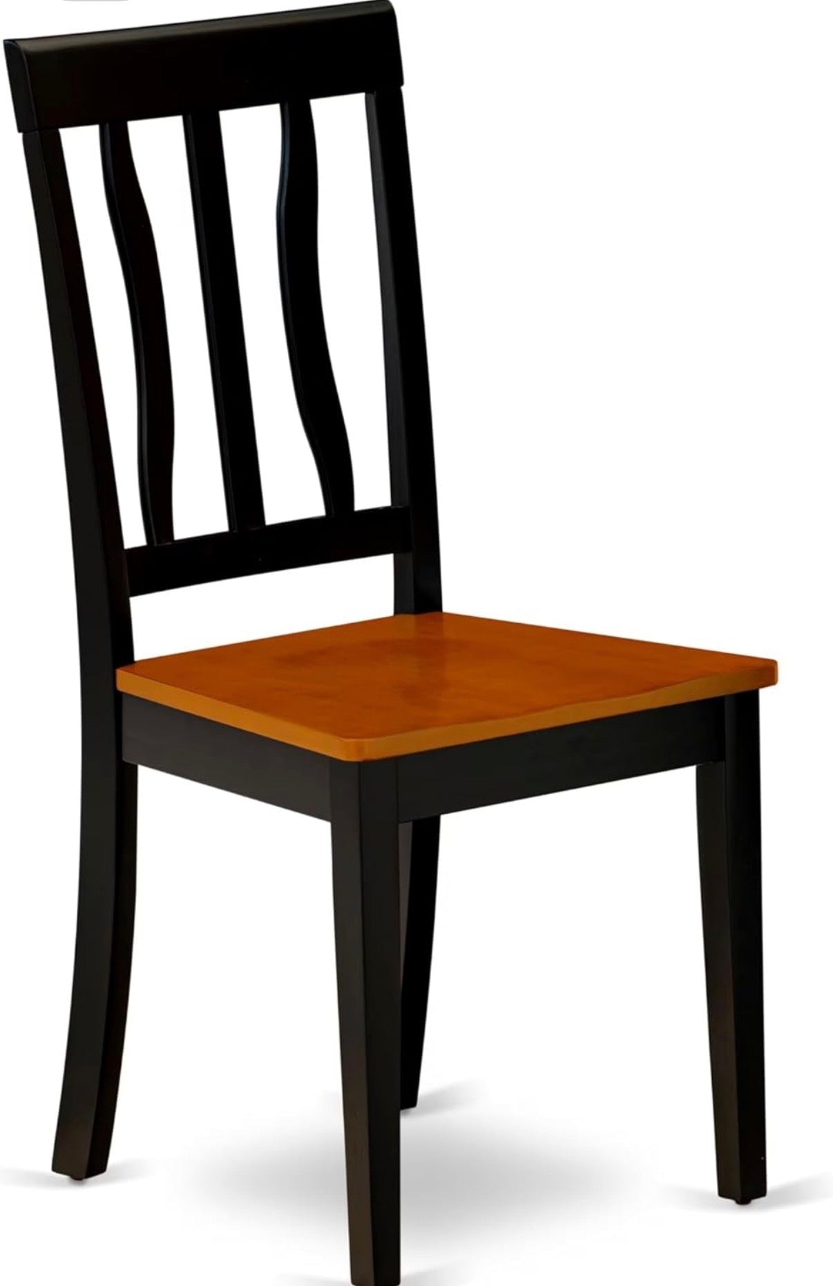 Dining Chairs Set of 2 - East West Furniture Black & Cherry