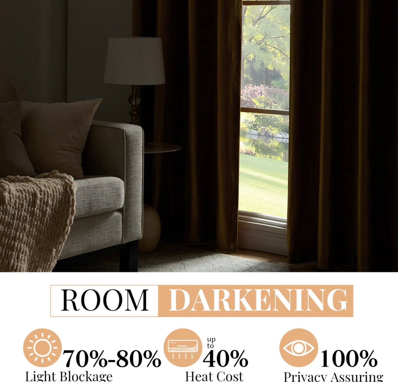 Curtain Panel Single - Gold Fluidity Velvet - WF9.25.25