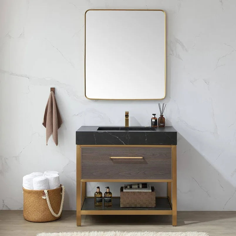 Mirror - Mutriku 32” x 36” Metal Framed Rectangle Mirror