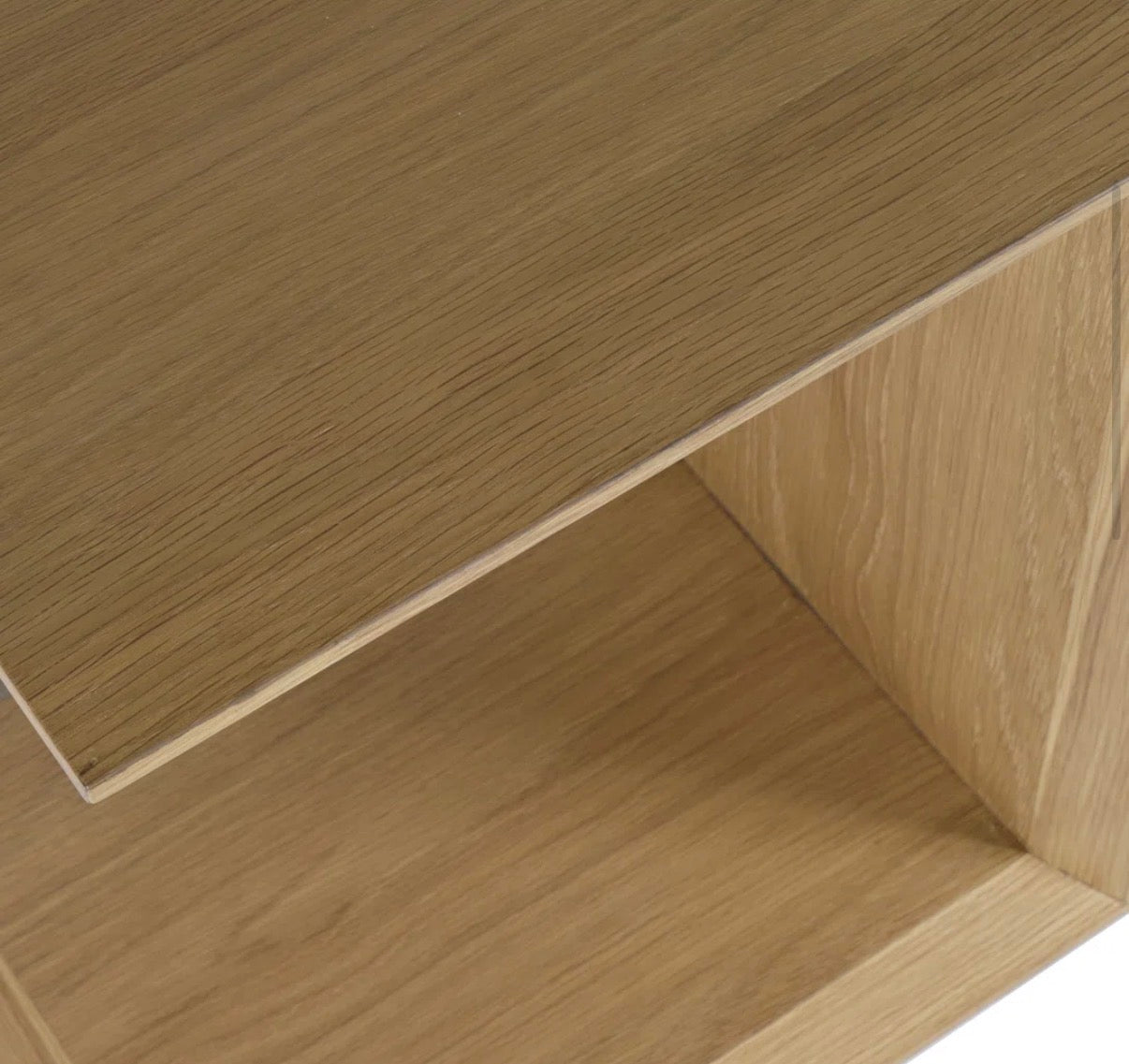Side Table - Bilal Modern Beveled Angled Wood Accent C Table