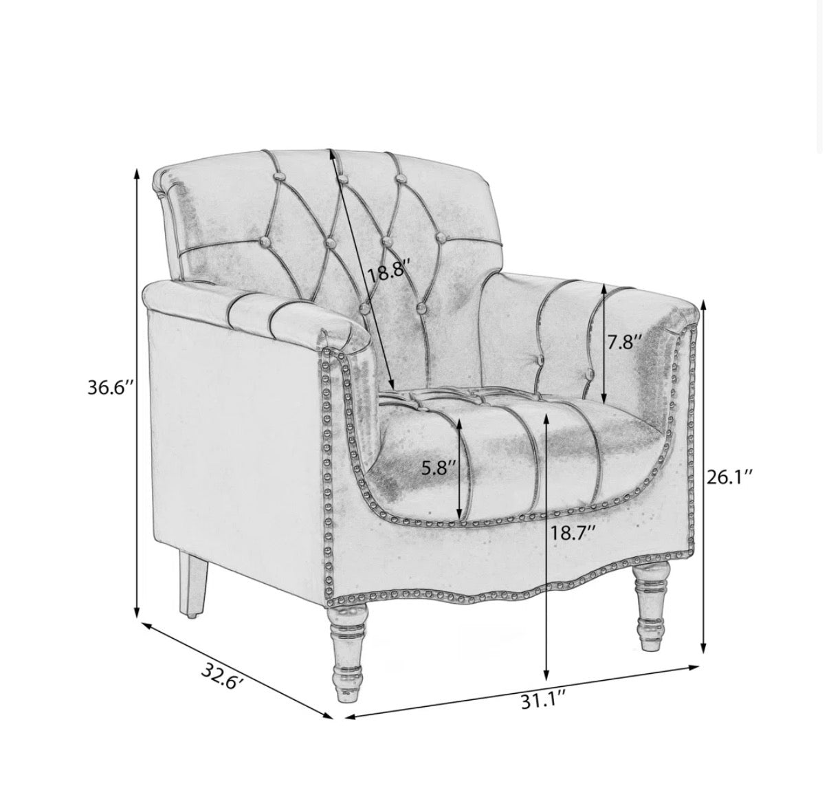 Chair - Accent Enoks Tufted Leather Armchair