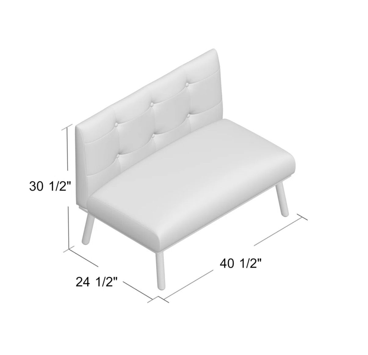 Sofa - Ebbe 40.5" Armless Loveseat