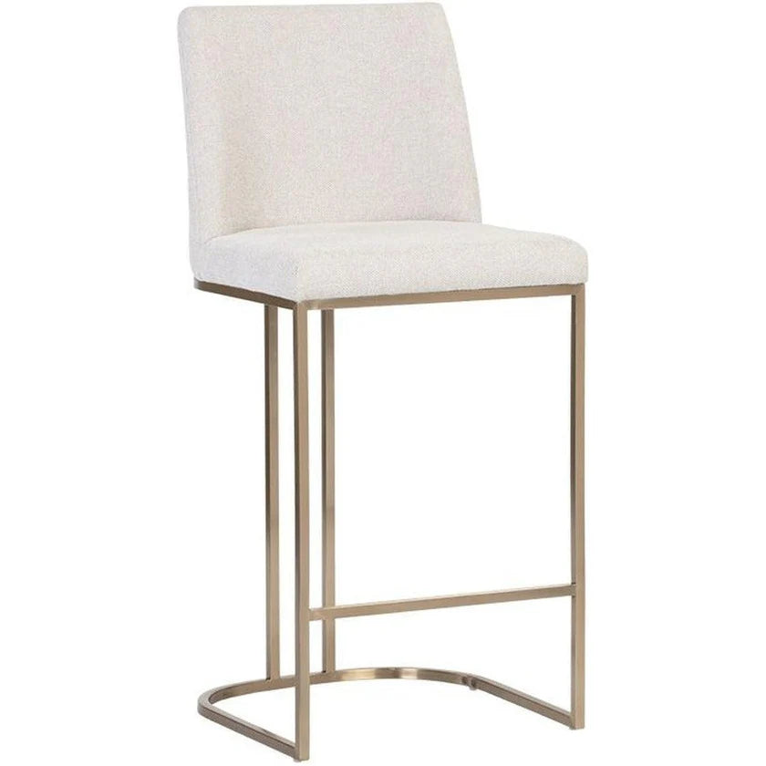 Barstool Single - 24” Sunpan Rayla Counter Stool Belfast Oatmeal