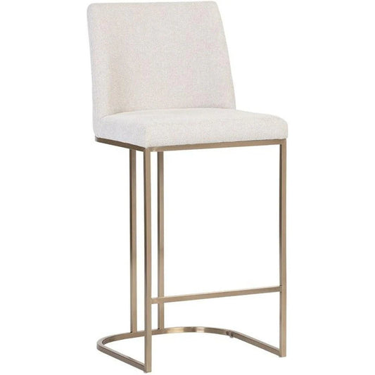 Barstool Single - 24” Sunpan Rayla Counter Stool Belfast Oatmeal