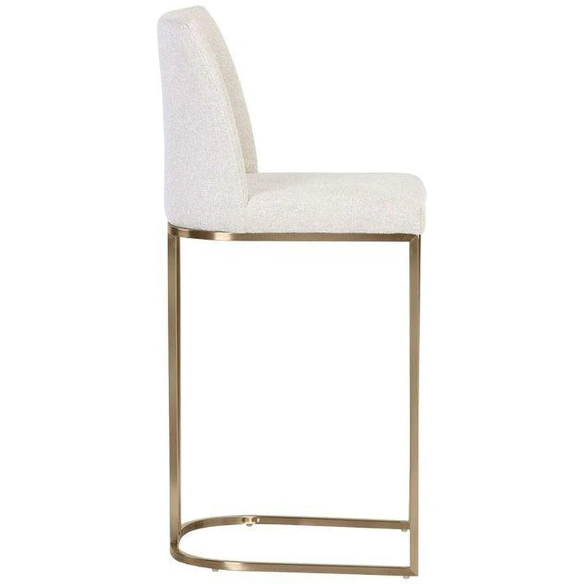 Barstool Single - 24” Sunpan Rayla Counter Stool Belfast Oatmeal