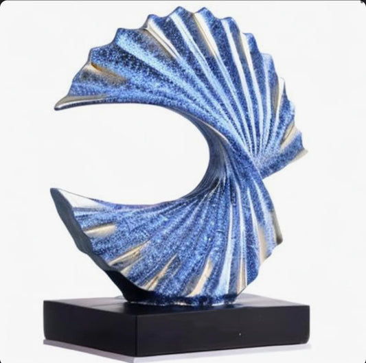 Home Decor - Dynamic Resin Ocean Wave Sculpture For Modern Coastal Decor