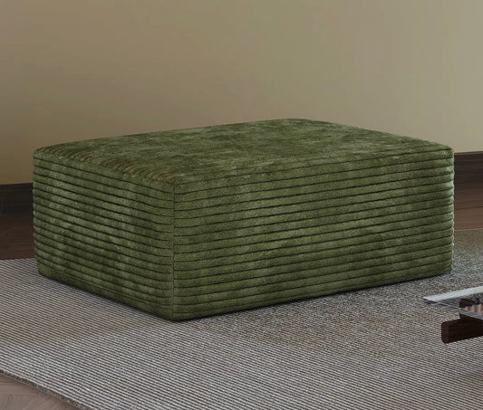 Ottoman - Corduroy Green Boneless Foam Ottoman