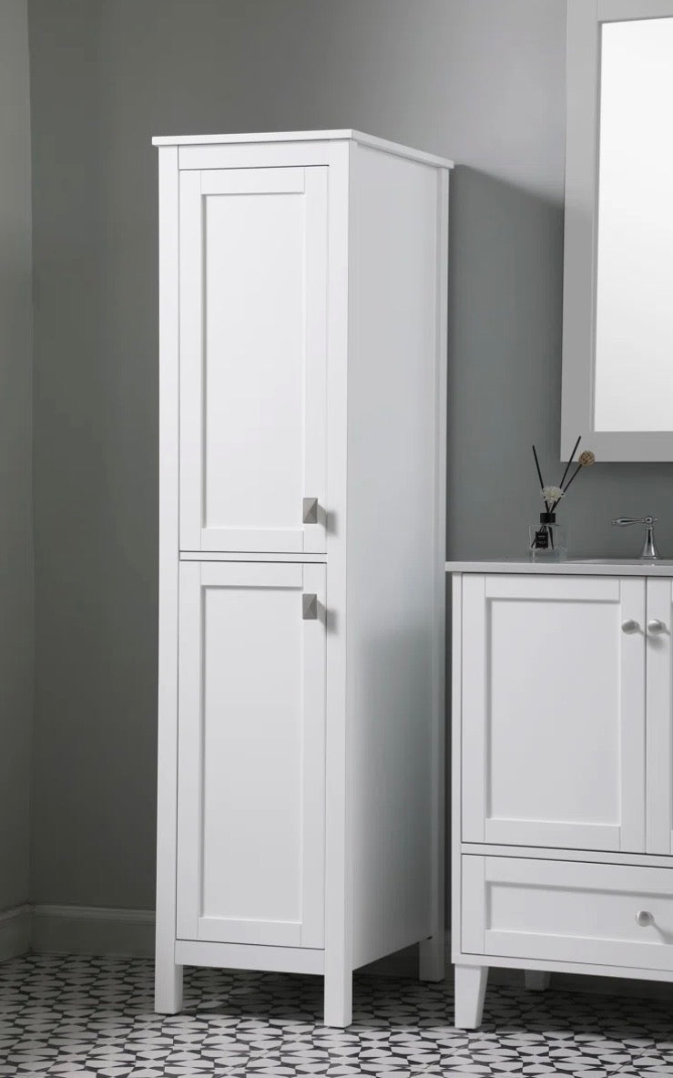 Storage Cabinet - Destinymarie Linen Cabinet (back corner broken see photos)