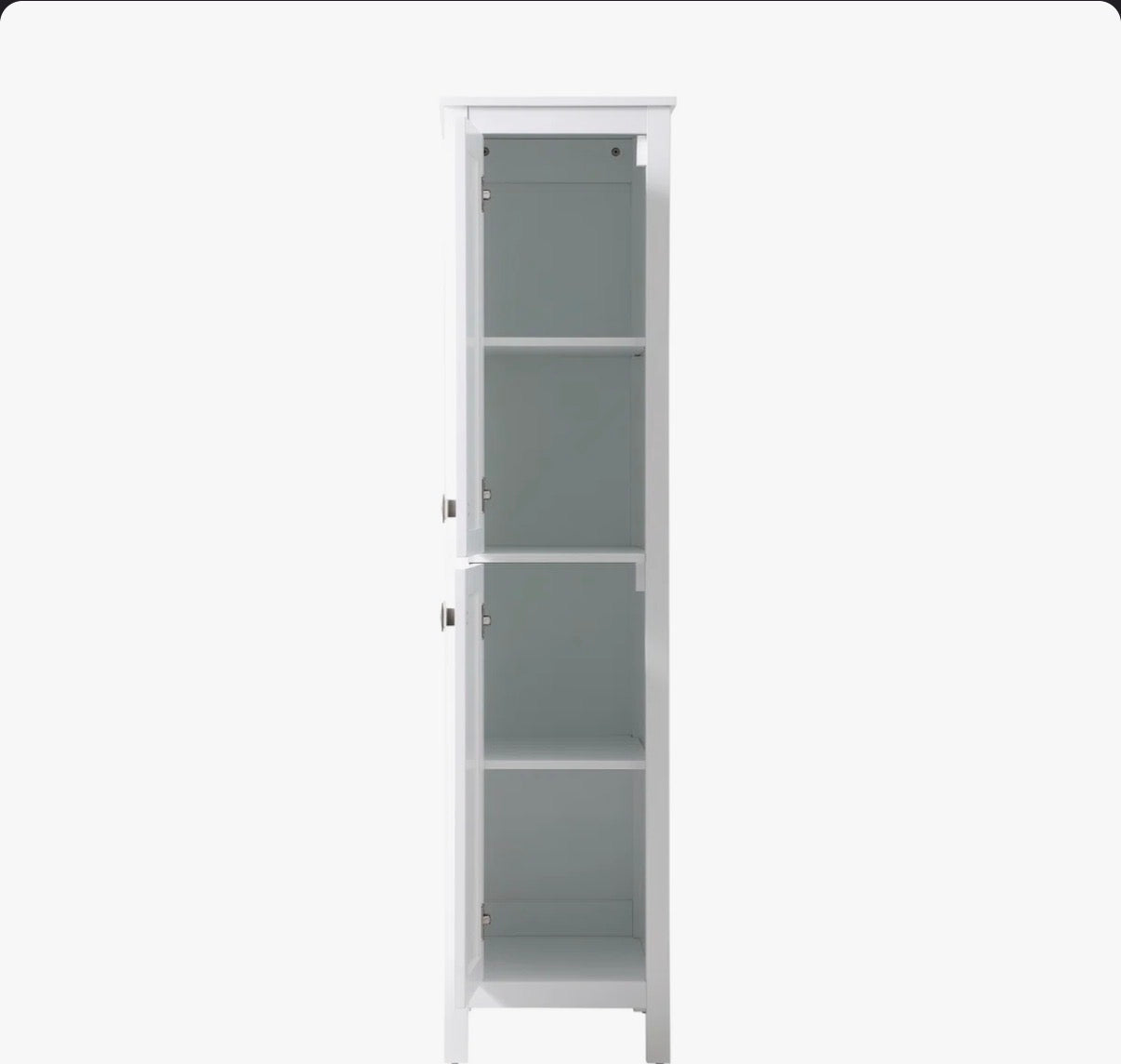 Storage Cabinet - Destinymarie Linen Cabinet (back corner broken see photos)