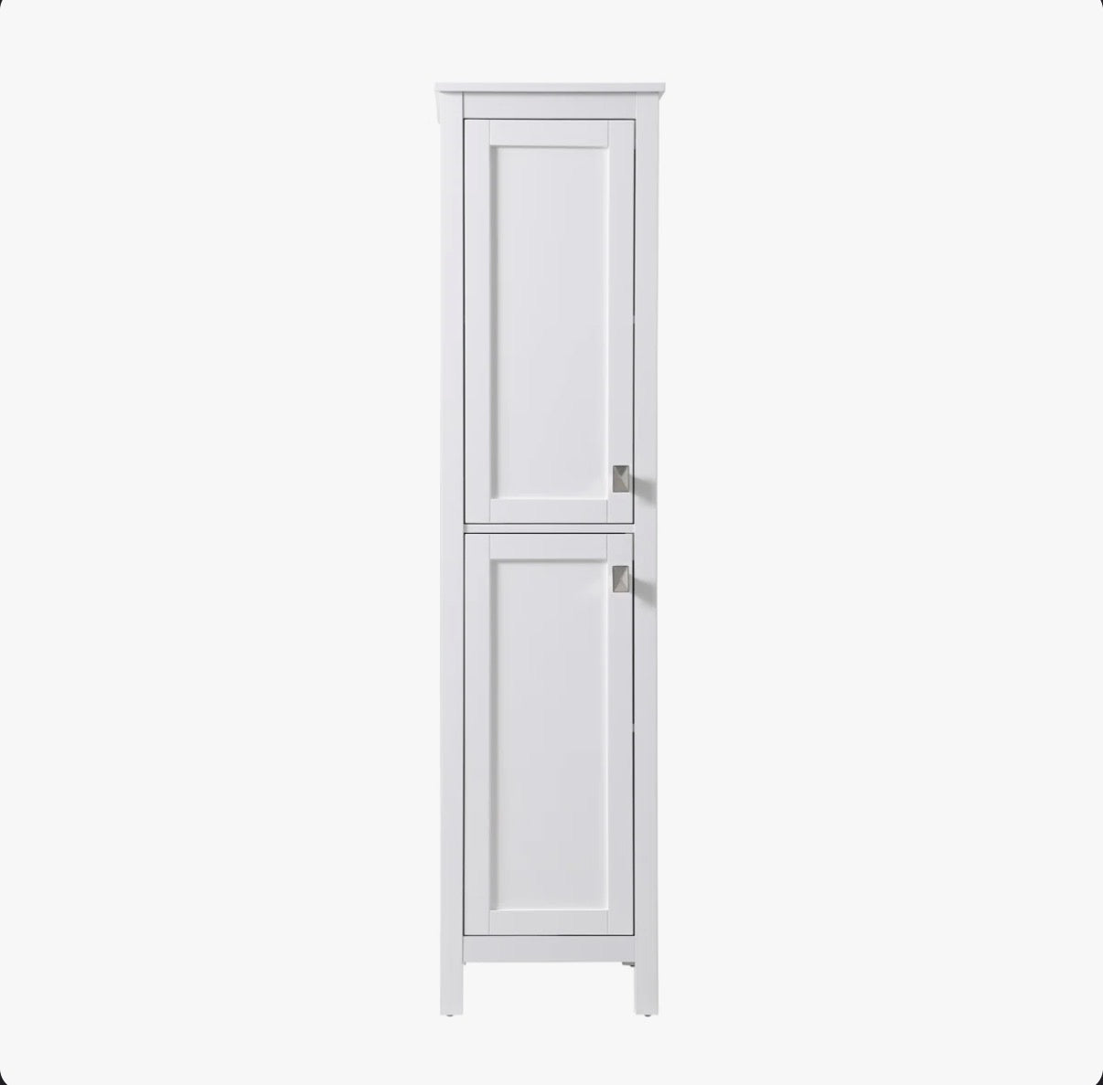 Storage Cabinet - Destinymarie Linen Cabinet (back corner broken see photos)
