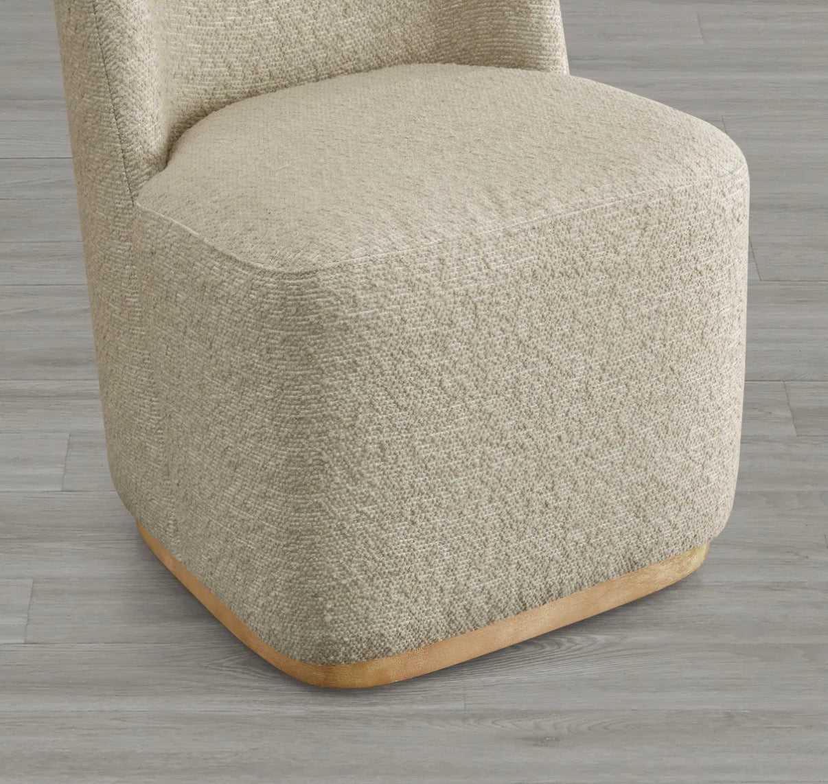 Chair Set of 2 - Accent Geelt Upholstered Dining Chairs with Casters