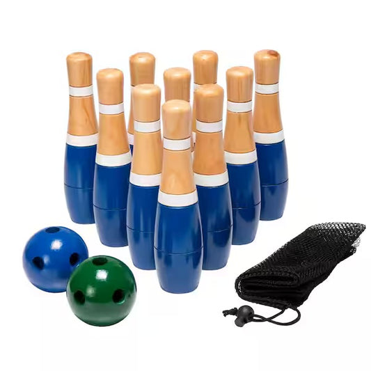 Game - 8 in. Wooden Lawn Bowling Set