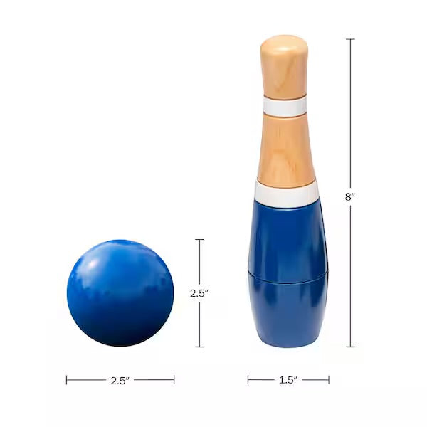 Game - 8 in. Wooden Lawn Bowling Set