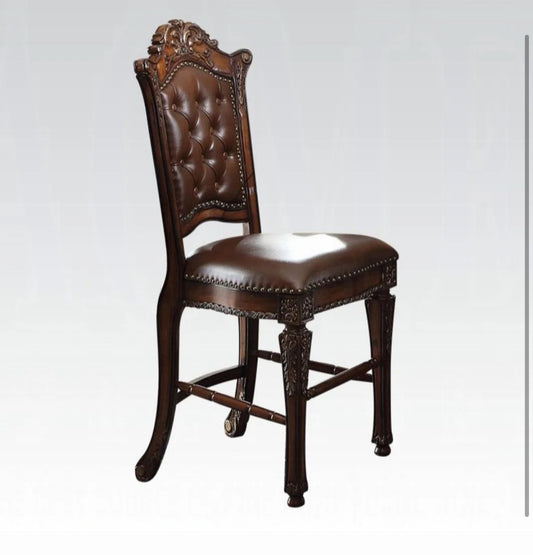 Barstool Set of 2 - 24” Counter height Wood and Upholstered Bar stools set of 2 - Hebron 4