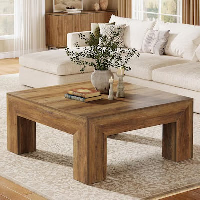 Coffee Table - Tribesigns 39.4 inches Square Coffee Table