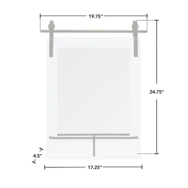 Mirror - FirsTime & Co. Ingram Farmhouse Barn Door Mirror - White - Hebron 4