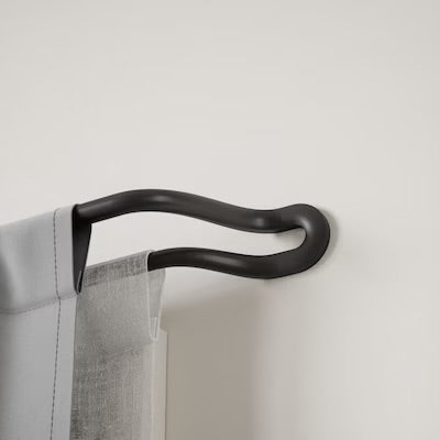 Curtain Rod - Umbra Midnight 42-in to 120-in MATTE BLACK Steel Double Curtain Rod (2 available)