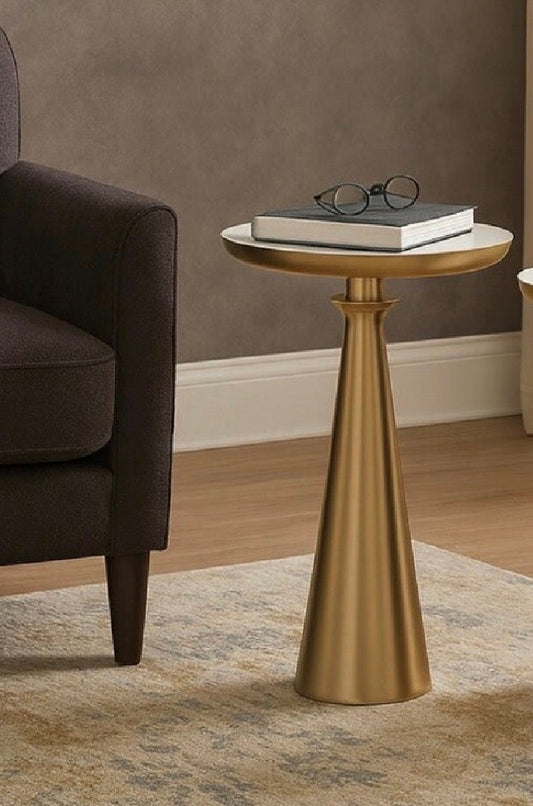 Side Table - Accent Side Table with Pedestal Bases