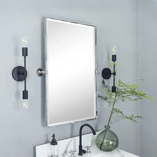 Mirror - TEHOME Woodvale Rectangle Vertical Metal Wall Mirrors - 23" x 35" - Hebron 3