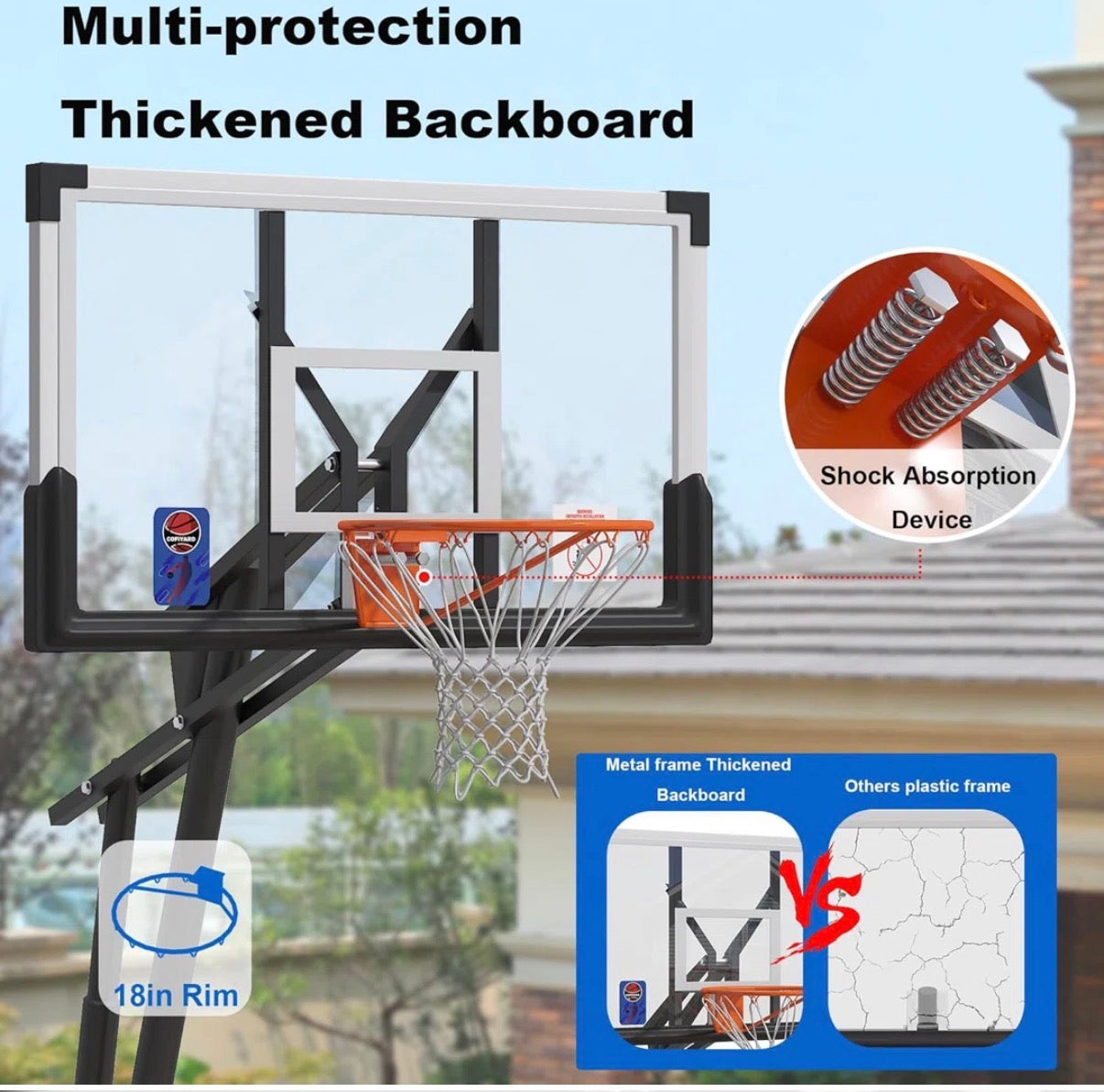 Basketball Hoop - Adjustable Basketball Hoop (see all info!!)