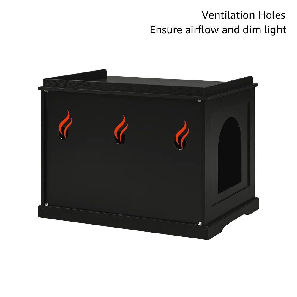 Pet - Litter Box Enclosure, Black - BSW